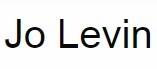 Jo Levin Jo Levin