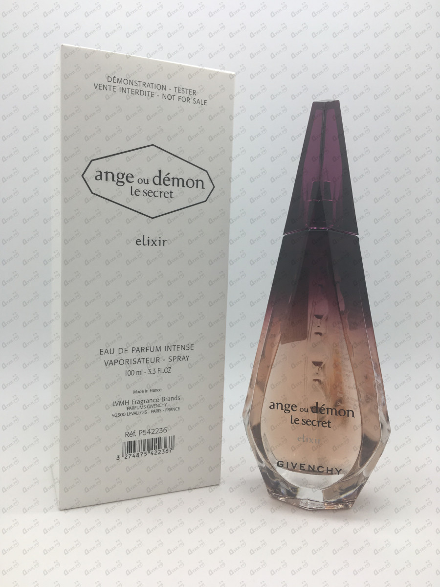 Angel demon отзывы. Givenchy ange ou Demon le Secret 100 ml. Givenchy ange ou Demon 100 мл. Живанши духи ангел и демон эликсир тестер. Духи Angel Demon le Secret Elixir.