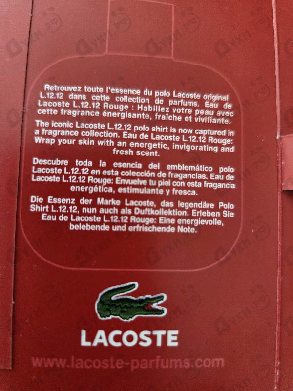 Отзыв Lacoste L.12.12 Rouge