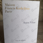 Отзыв Maison Francis Kurkdjian Aqua Vitae
