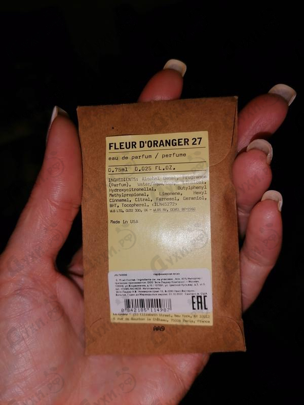 Отзыв Le Labo Fleur D'oranger 27 Купить Fleur D'oranger 27 от Le Labo