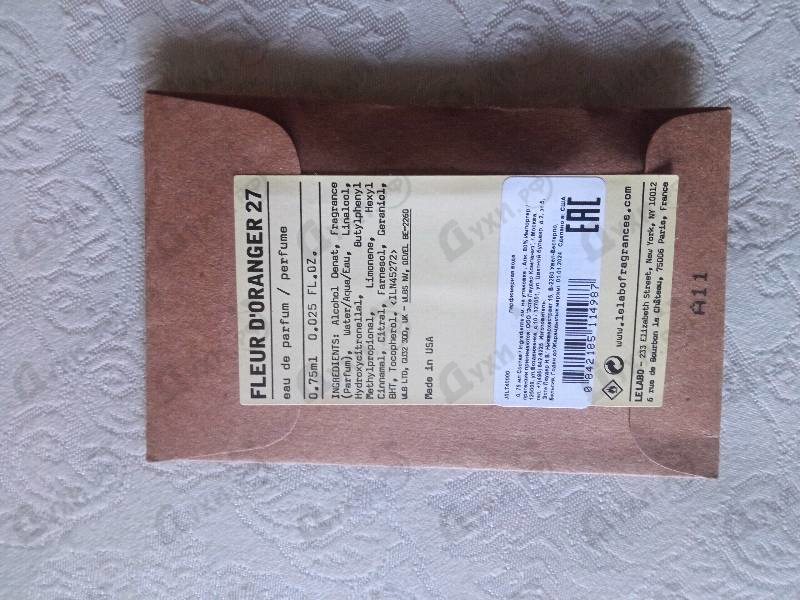 Духи Fleur D'oranger 27 от Le Labo