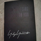 Отзывы Yohji Yamamoto I'm Not Going To Disturb You Homme