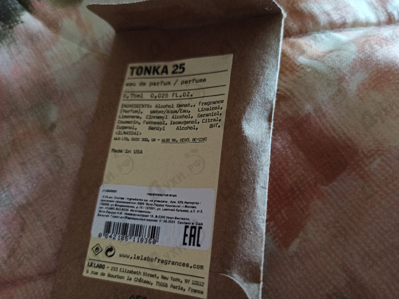 Отзыв Le Labo Tonka 25