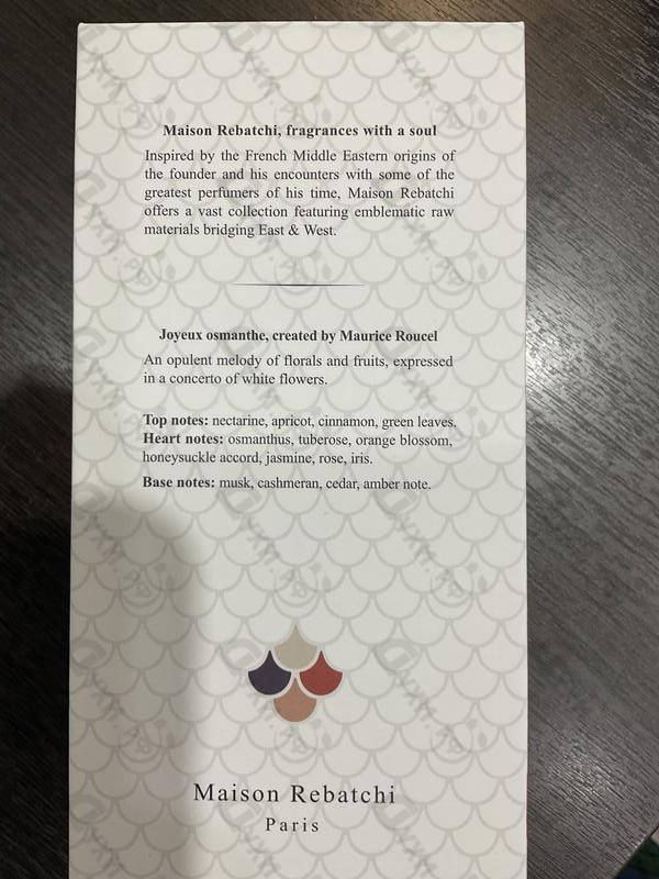 Купить Joyeux Osmanthe от Maison Rebatchi