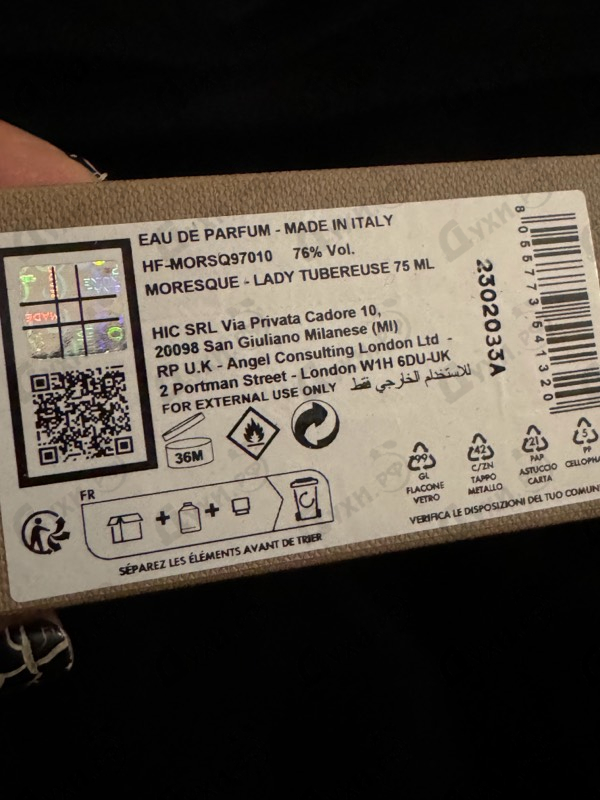 Парфюмерия Lady Tubereuse от Moresque