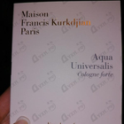 Духи Aqua Universalis Cologne Forte от Maison Francis Kurkdjian