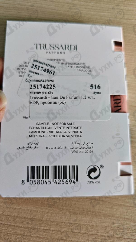 Отзыв Trussardi Eau De Parfum