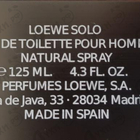 Духи Solo от Loewe