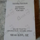 Отзыв Burberry Brit Sheer