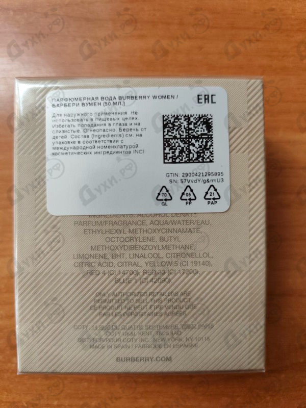 Парфюмерия Burberry Women