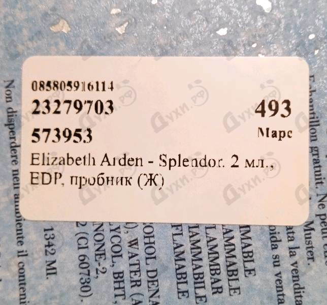Парфюмерия Splendor от Elizabeth Arden Отзыв Elizabeth Arden Splendor