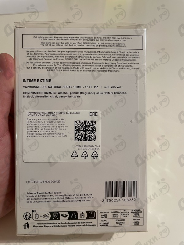 Парфюмерия Intime Extime от Pierre Guillaume