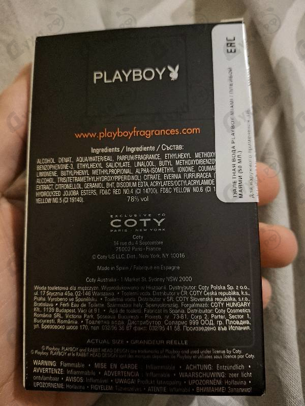 Парфюмерия Miami от Playboy